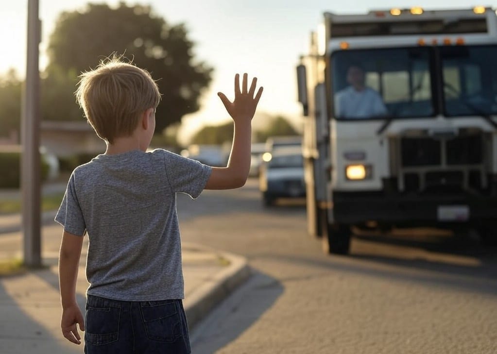 Garbage Truck Driver Feels Seen by Toddler