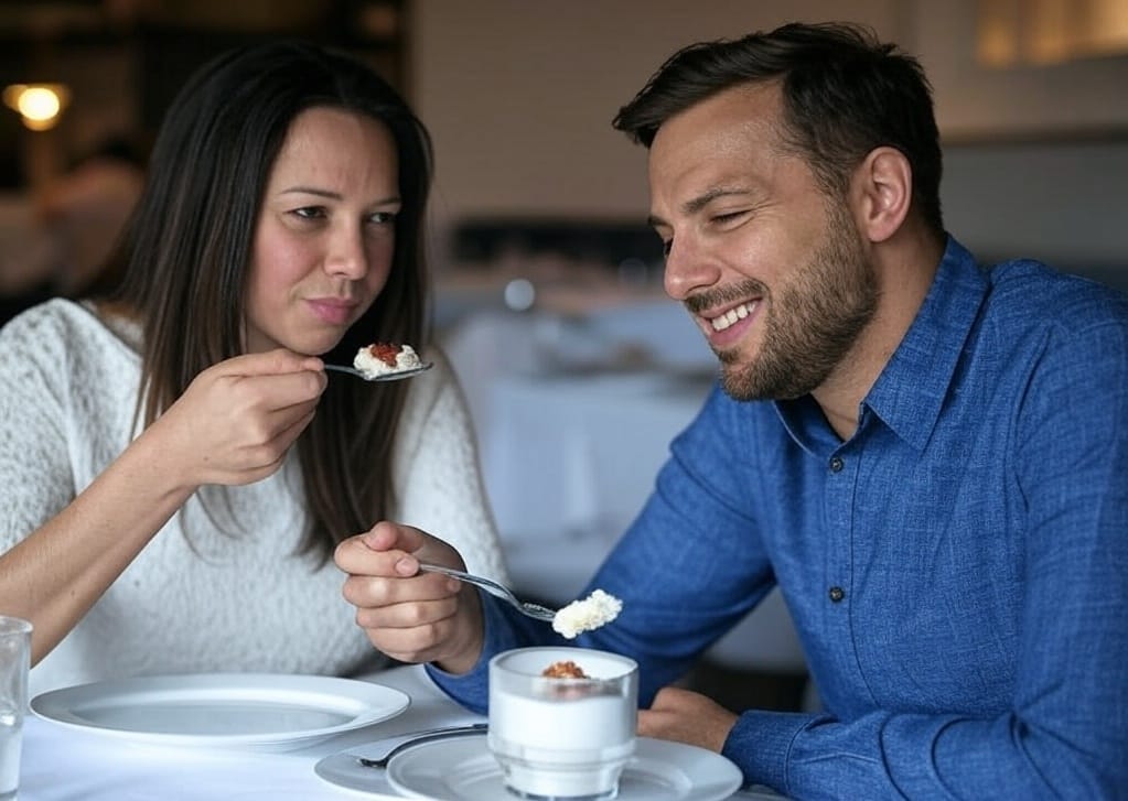 Thoughtful Boyfriend Orders Dessert He Knows Girlfriend Secretly Wants Him to Eat
