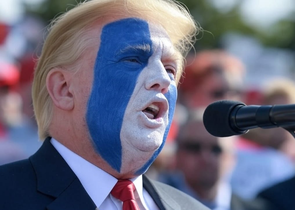 Defiant Trump Dons Braveheart Face Paint to Mark Liberation Day