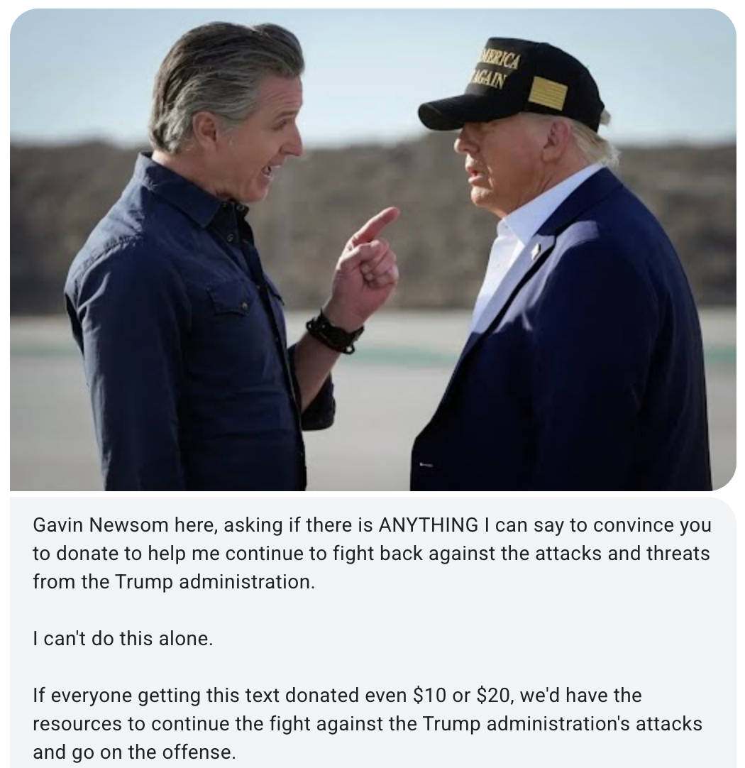 Defiant Gavin Newsom Calls for Donations