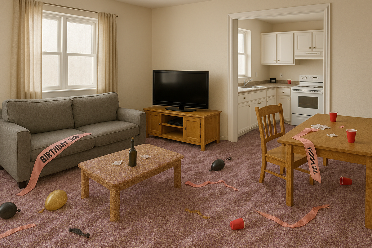 Bachelorette Party Leaves Inch-Deep Pile of Glitter in AirBnB