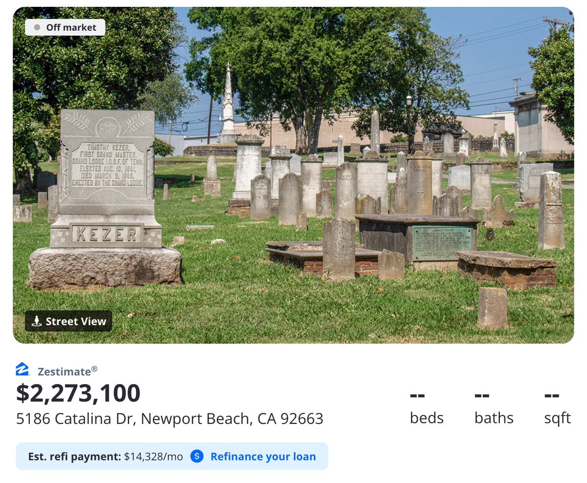Zillow Estimates Local Cemetery a Steal at $2.3M