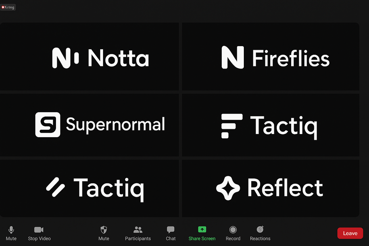 Zoom Meeting Just AI Note Taking Apps