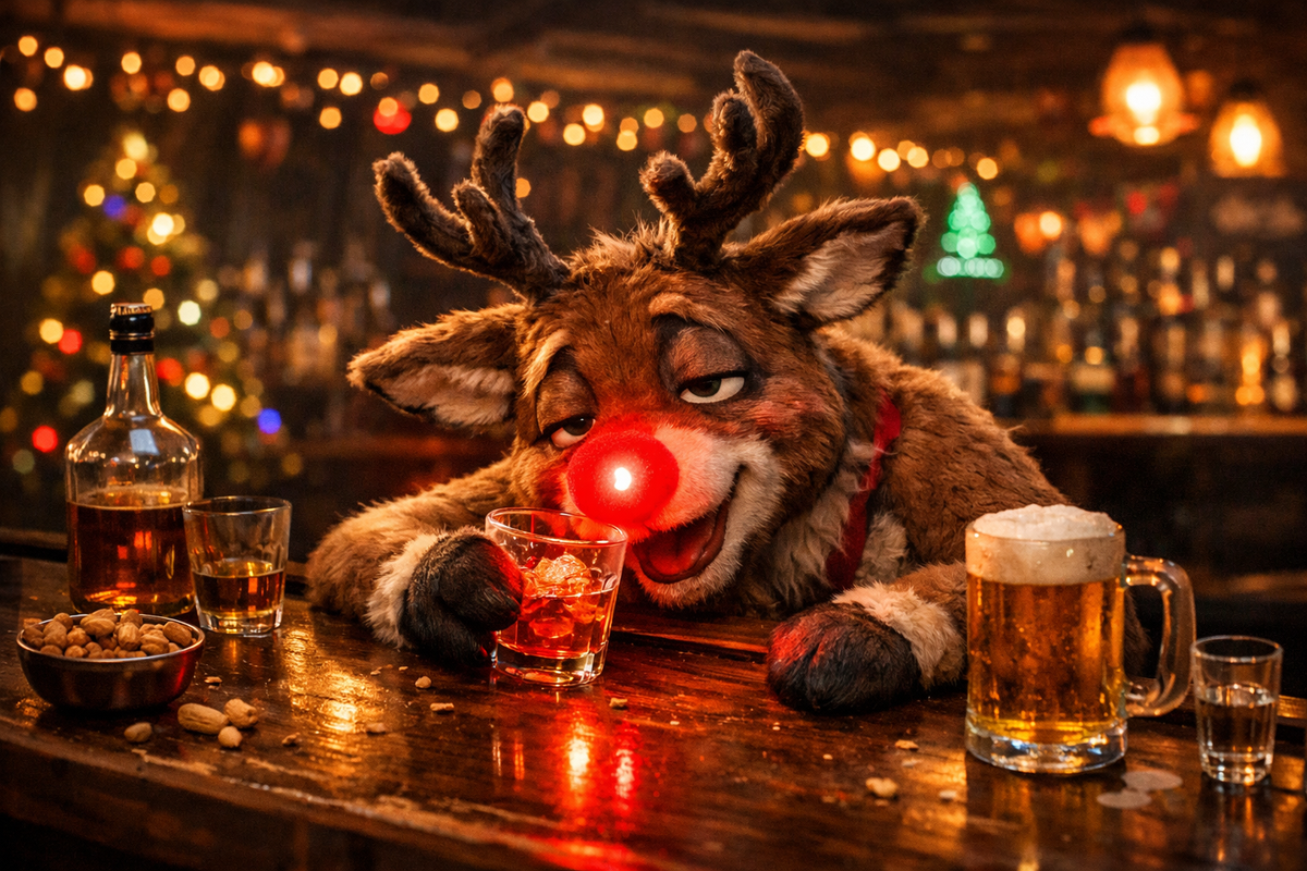 Scientists Now Believe Rudolph's Red Nose the Product of Severe Alcoholism