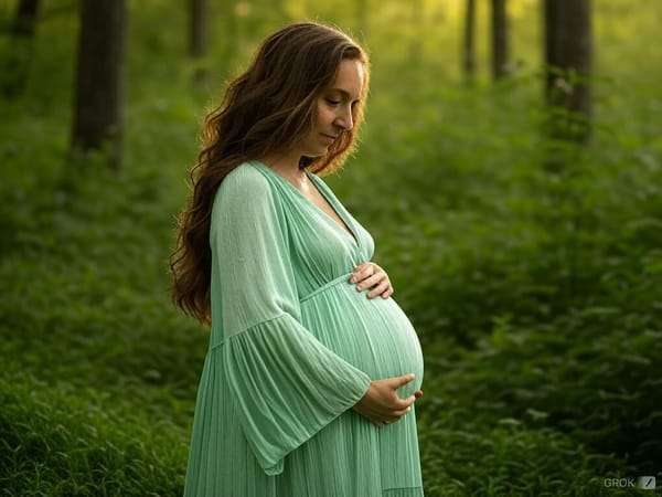 Pregnant Woman Announces Plan to Cup Belly, Stare into Distance