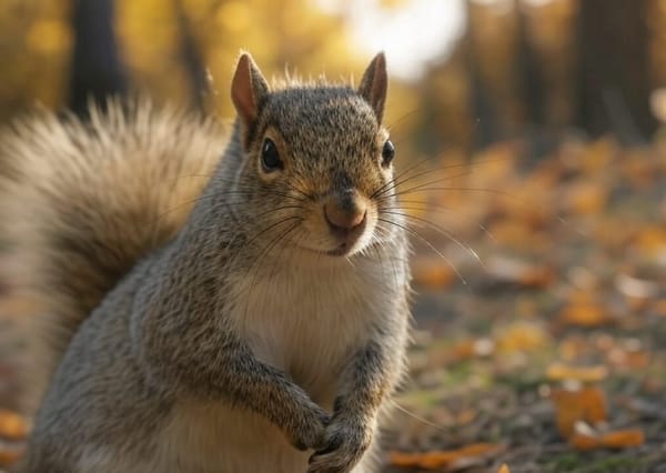Squirrel Knows He Left Ten Thousand Acorns around Here Somewhere