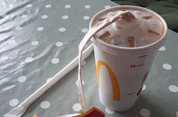 Soggy Useless Paper Straw Doing its Part to Fight Climate Change