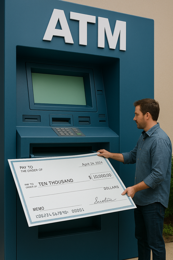 Bank Adds Larger ATMs for Cashing Novelty Size Checks