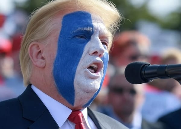 Defiant Trump Dons Braveheart Face Paint to Mark Liberation Day
