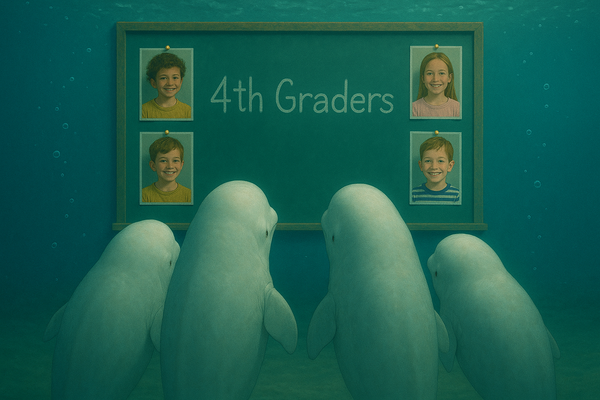 Young Whales Spend Year Learning about 4th Graders