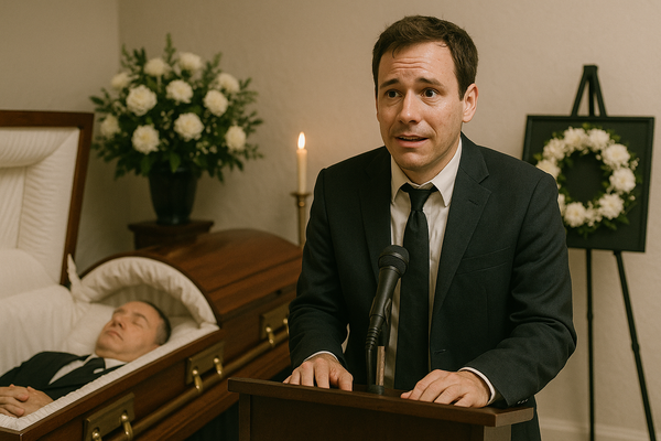 Eulogist Starting to Think He Shouldn't Have Gone for Humor