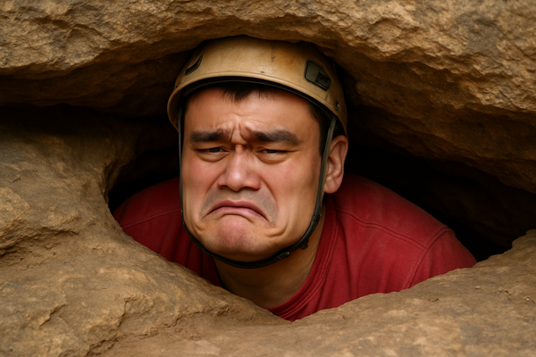 Yao Ming Beginning to Regret Taking up Spelunking