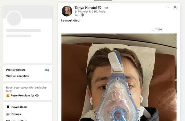 LinkedIn Post Heart-Breaking Confession of Amazing Professional Success